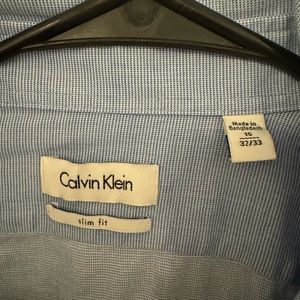 Calvin Klein Blue Slim Fit Men's Shirt